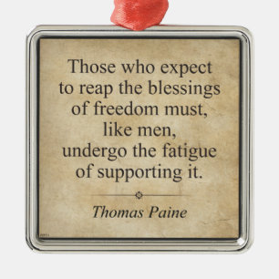 Thomas Paine Metalen Ornament