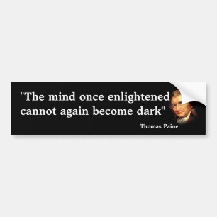 Thomas Paine over de Verlichte Geest Bumpersticker