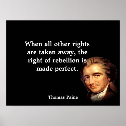 Thomas Paine over het Recht van de Opstand Poster (Voorkant)