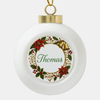 Thomas Personalized Christmas Ball Ornament 