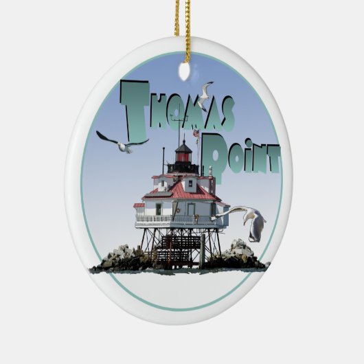 Thomas Point Lighthouse Keramisch Ornament (Rechts)