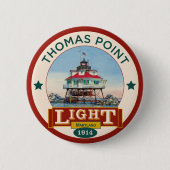 Thomas Point Lighthouse Ronde Button 5,7 Cm (Voorkant)