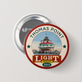 Thomas Point Lighthouse Ronde Button 5,7 Cm (Voorkant /achterkant)