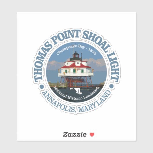 Thomas Point Shoal Light Sticker (Vel)