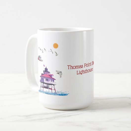Thomas Point Shoal Lighthouse Mok (Voorkant links)