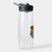 Thomas Retro Zonsondergang Naam Design Waterfles (Rechts)