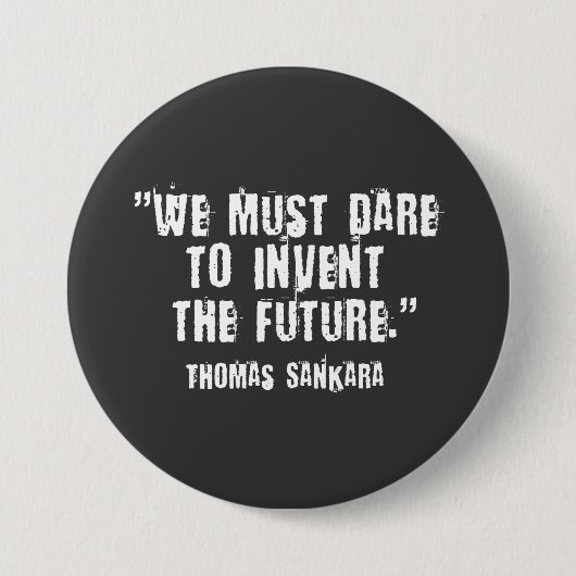 Thomas Sankara Black/White Button (Voorkant)