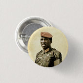Thomas Sankara - Burkina Faso - Afrikaanse Preside Ronde Button 3,2 Cm (Voorkant /achterkant)