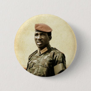Thomas Sankara - Burkina Faso - Afrikaanse Preside Ronde Button 5,7 Cm