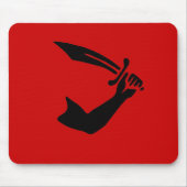 Thomas Tew mousepad (zwart ontwerp) Muismat (Voorkant)