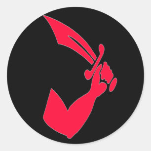 Thomas Tew -Red Ronde Sticker