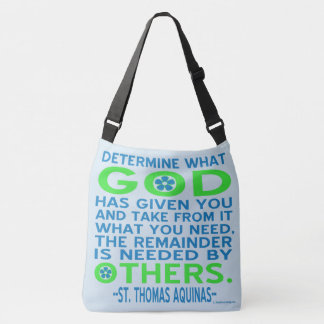 Thomas van Aquino citaat God Gegeven Anderen Hebbe Crossbody Tas
