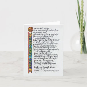 Thomas van Aquino's gebedskalligrafie Keltisch Kaart