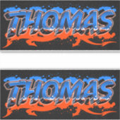 Thomas Vorname Name Graffiti Aufkleber Sticker (Devant)