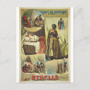 Thomas W. Keene in William Shakespeare's Othello Briefkaart