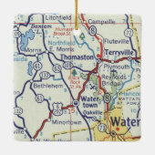 Thomaston CT map Keramisch Ornament (Achterkant)