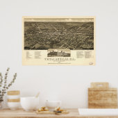 Thomasville Georgia 1885 Antiek Panorama Poster (Keuken)