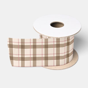 Thompson beige brown red plaid Scottish tartan Sat Lint