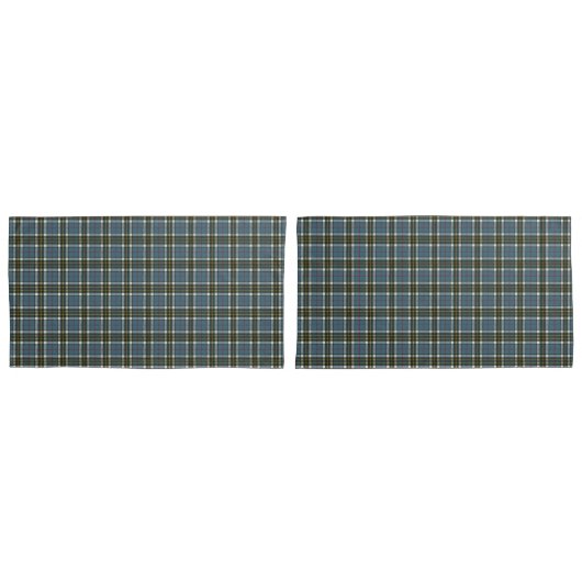 Thompson Blue Original Scottish Tartan Kussensloop (Voorkant-Set)