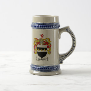 Thompson Coat of Arms Stein Bierpul