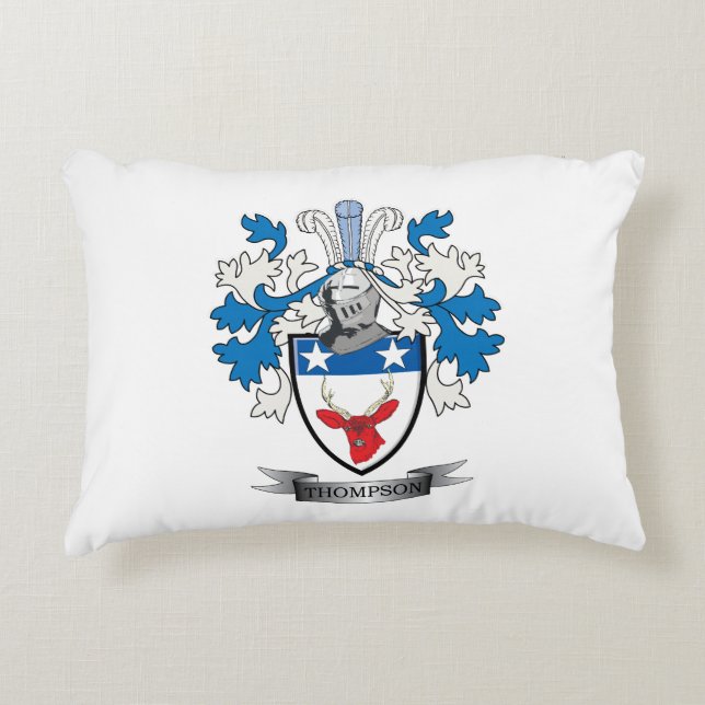 Thompson Family Crest Coat of Arms Accent Kussen (Voorkant)