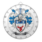 Thompson Family Crest Coat of Arms Dartbord (Voorkant)