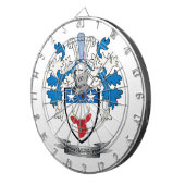 Thompson Family Crest Coat of Arms Dartbord (Voorkant Rechts)