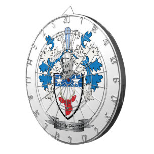 Thompson Family Crest Coat of Arms Dartbord