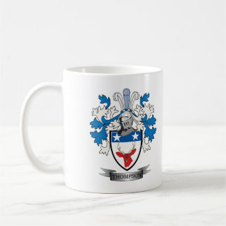 Thompson Family Crest Coat of Arms Koffiemok