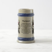 Thompson Family Crest Stein Bierpul (Center)