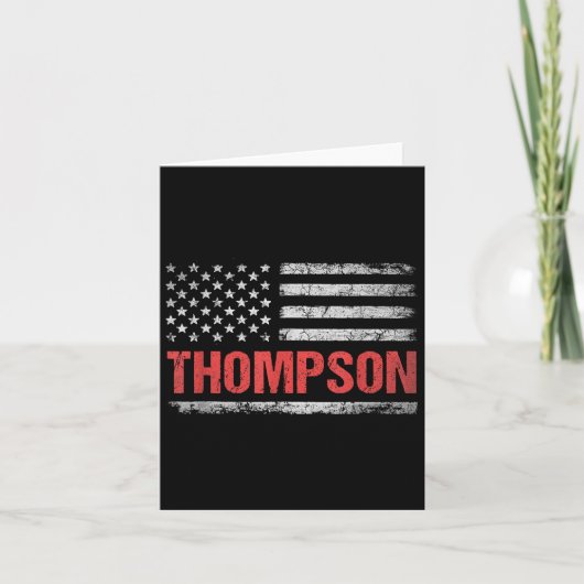 Thompson Naam Amerikaanse Vlag - Thompson Achterna Kaart (Voorkant)