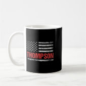 Thompson Naam Amerikaanse vlag - Thompson Achterna Koffiemok (Links)