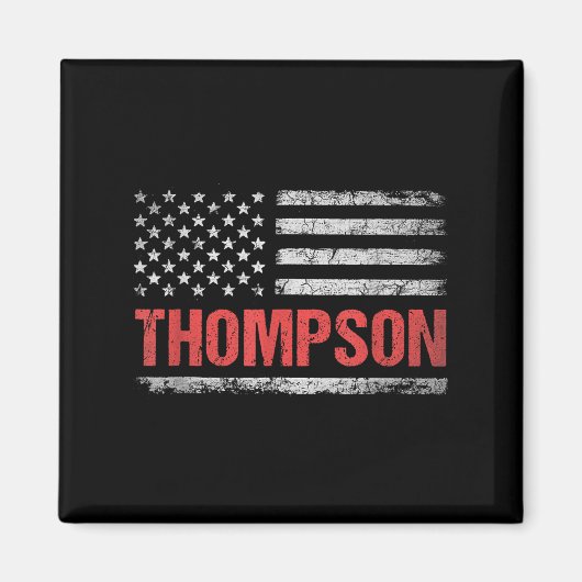 Thompson Naam Amerikaanse vlag - Thompson Achterna Magneet (Voorkant)