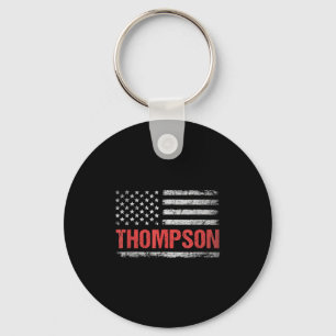 Thompson Naam Amerikaanse vlag - Thompson Achterna Sleutelhanger