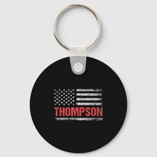 Thompson Naam Amerikaanse vlag - Thompson Achterna Sleutelhanger (Voorkant)