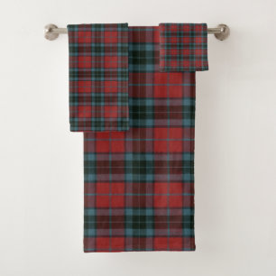 Thompson Red Modern Bad Handdoek