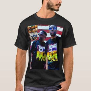 THOMPSON SPIN TWIN. Basic donker T-shirt
