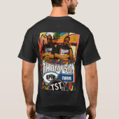 THOMPSON SPIN TWIN. Basic donker T-shirt (Achterkant)