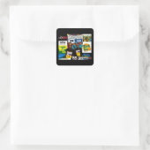 THOMPSON SPIN TWINS Square Stickers (Tas)