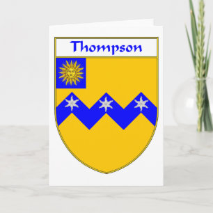 Thompson wapenschild/familiewapen feestdagen kaart