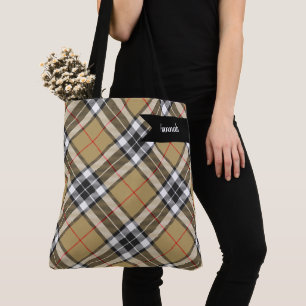 Thomson Camel Tartan Pattern Mode Draagtas