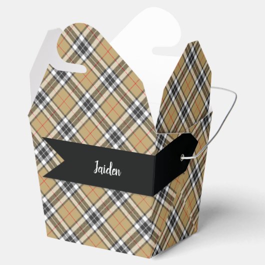 Thomson Camel Tartan Pset Pattern Family Mode Bedankdoosjes (Geopend)