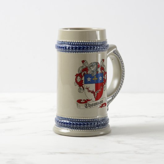 Thomson Coat of Arms Stein - Family Crest Bierpul (Voorkant rechts)