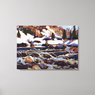 Thomson - De Rapids, mooi kunstschilderij Canvas Afdruk