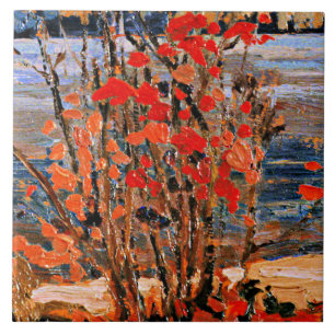 Thomson - Lake en Red Tree Tegeltje