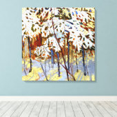 Thomson - met sneeuw bedekte bomen canvas afdruk (Insitu (Houten vloer))