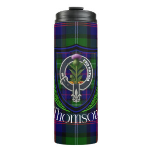Thomson Schotse Clan Tartan & Crest Thermosbeker