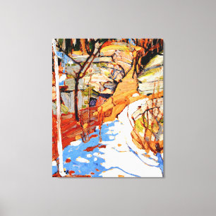 Thomson - Snow en Rocks, Canvas Afdruk