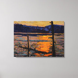Thomson - Sunset, Canoe Lake Canvas Afdruk