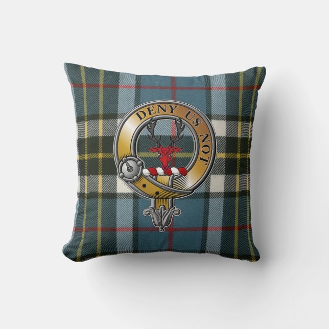 Thomson Tartan & Badge Kussen (Voorkant)